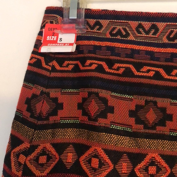 NWT tribal western boho mini skirt vintage looking - Picture 6 of 7